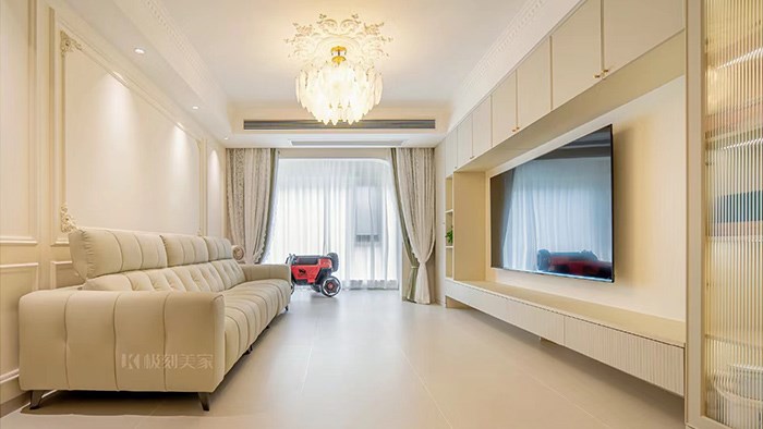 134㎡法式奶油·湖南極刻美家全屋整裝