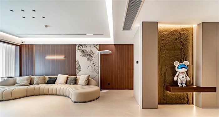 意式輕奢209㎡大戶型實(shí)景感受低調(diào)奢華·極刻美家全屋整裝