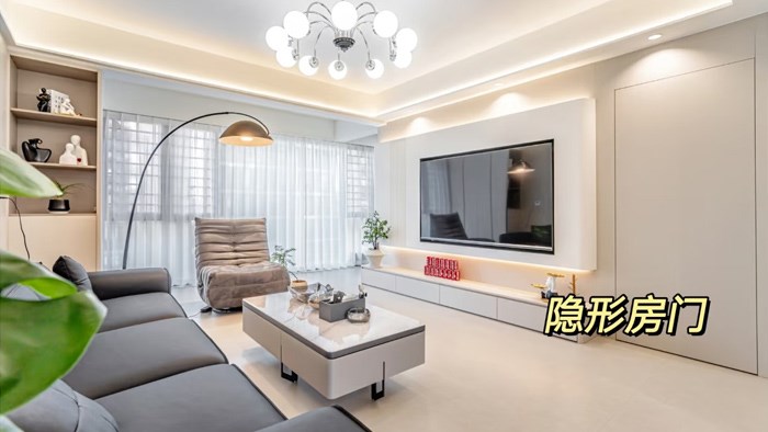 長沙日盛湖湘悅府，125m²現(xiàn)代奶油·極刻美家全屋整裝