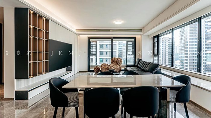 湖南長沙-湘江星匯城-190m²意式極簡風(fēng)·極刻美家全屋整裝